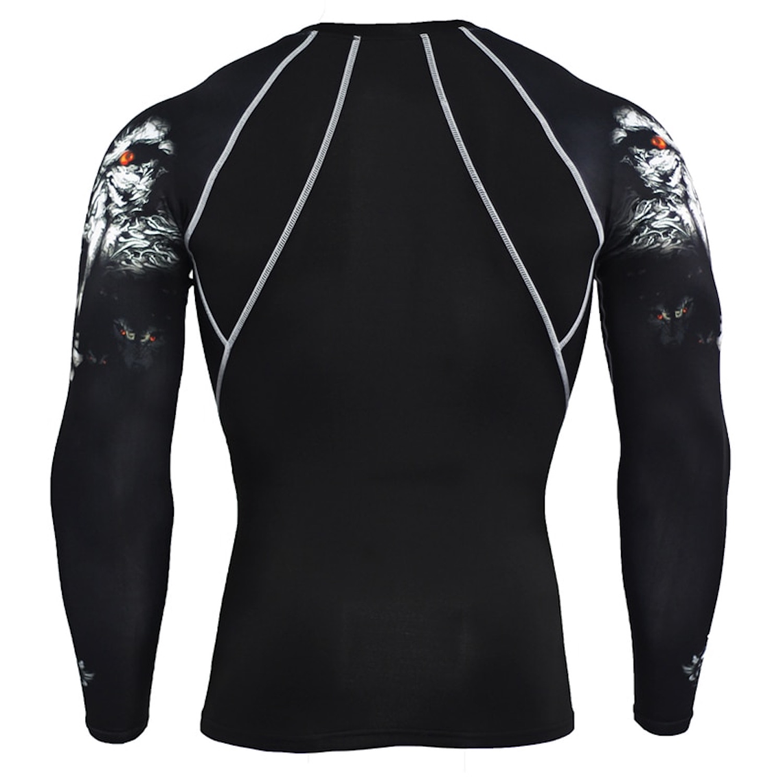 Conjunto Deportivo Compresion Hombre Camiseta Pantalon 721 Negro 3