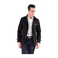 Chaqueta Hombres Casual Slim Fit Algodon Abrigo 8888 Negro - Miniatura 2