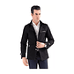 Chaqueta Hombres Casual Slim Fit Algodon Abrigo 8888 Negro - Miniatura 6