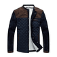 Chaqueta Casual Universitaria Hombres MJ100 Azul Marron - Miniatura 1