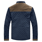 Chaqueta Casual Universitaria Hombres MJ100 Azul Marron - Miniatura 2