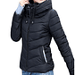 Chaqueta Mujer Acolchada Corta Cuello Alto WJ35 Negro - Miniatura 2