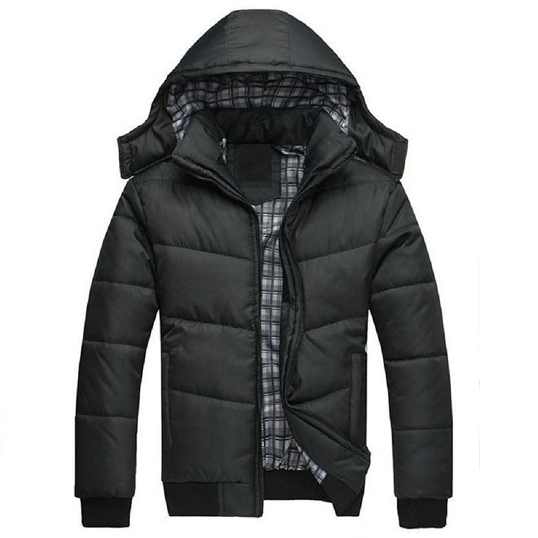 Chaqueta Hombre Invierno Abrigo Gruesa 888 Negro 1