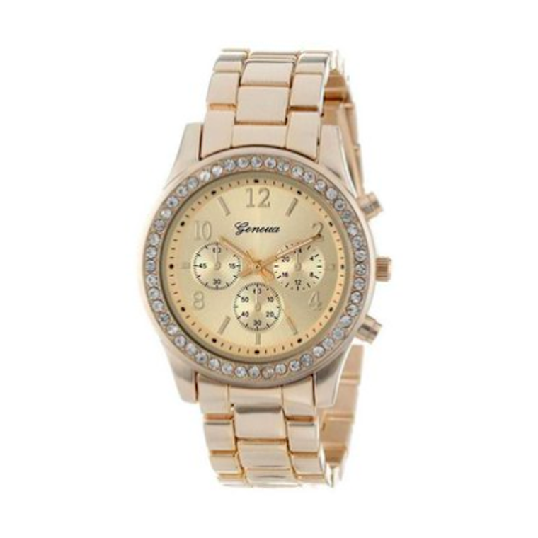 Reloj Cuarzo Dial Giratorio Malla Acero W070301-2 Negro Plateado 4