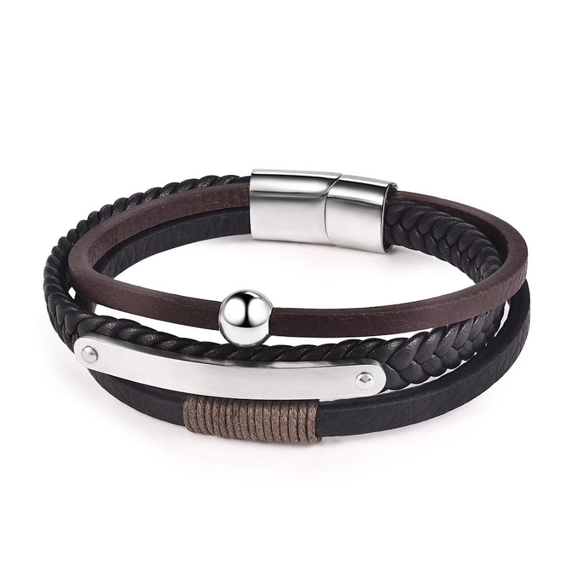 Pulsera Magnetica Hombres Germanio Acero Inoxidable ST053 21