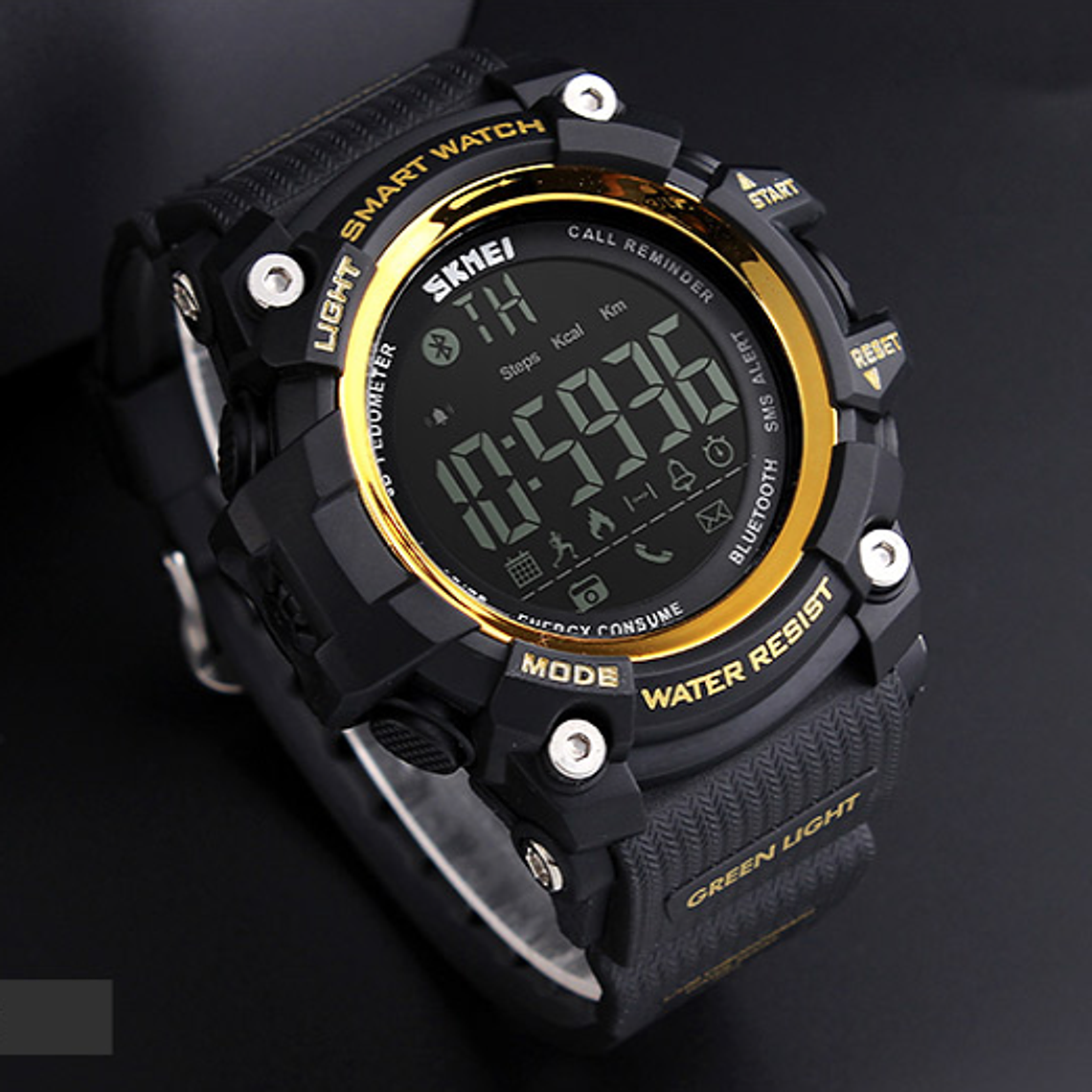 Smartwatch Digital SKMEI 1227 Luz Fondo Negro  4