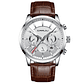 Reloj Hombre Analogico Cronografo Deportivo CRRJU 2212 Plateado Blanco - Miniatura 1