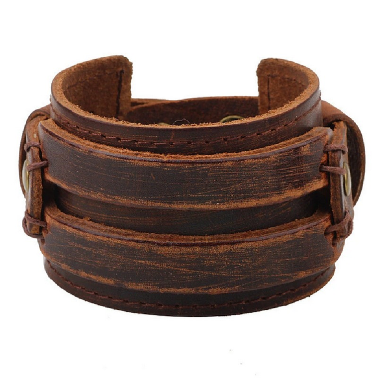 Brazalete Ancho Cuero 3