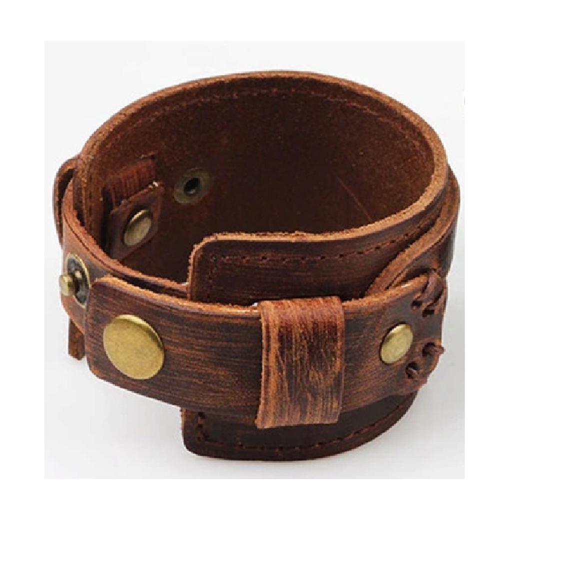 Brazalete Ancho Cuero 4