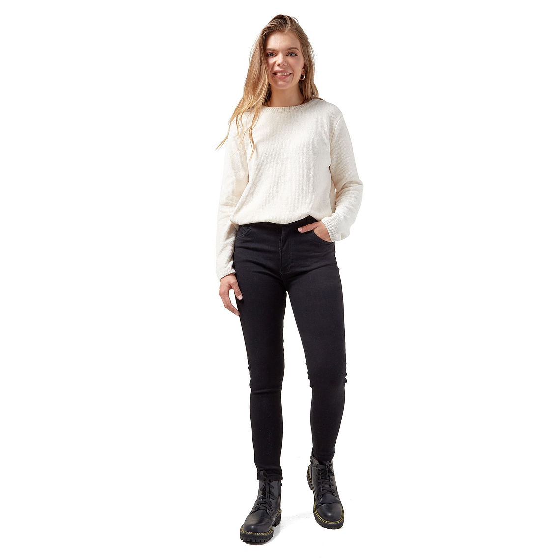 Pantalon Jean Mujer UrbenMood Levanta Cola Stretch 2305 Negro 7