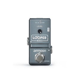 Pedal Guitarra Looper AMMOON AP-09 Bypass Grabacion USB Gris