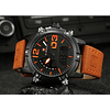 Reloj Cuarzo Digital Militar Naviforce NF9095 Negro Naranja