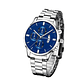 Reloj Hombre UBMD De Quarzo Acero Inoxidable Casual S698 Plateado Azul - Miniatura 2