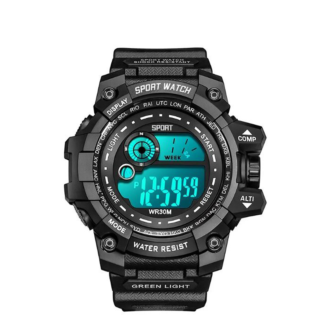 Reloj Hombre UBMD Militar Luminoso Impermeable fecha HQ8054 Negro 1