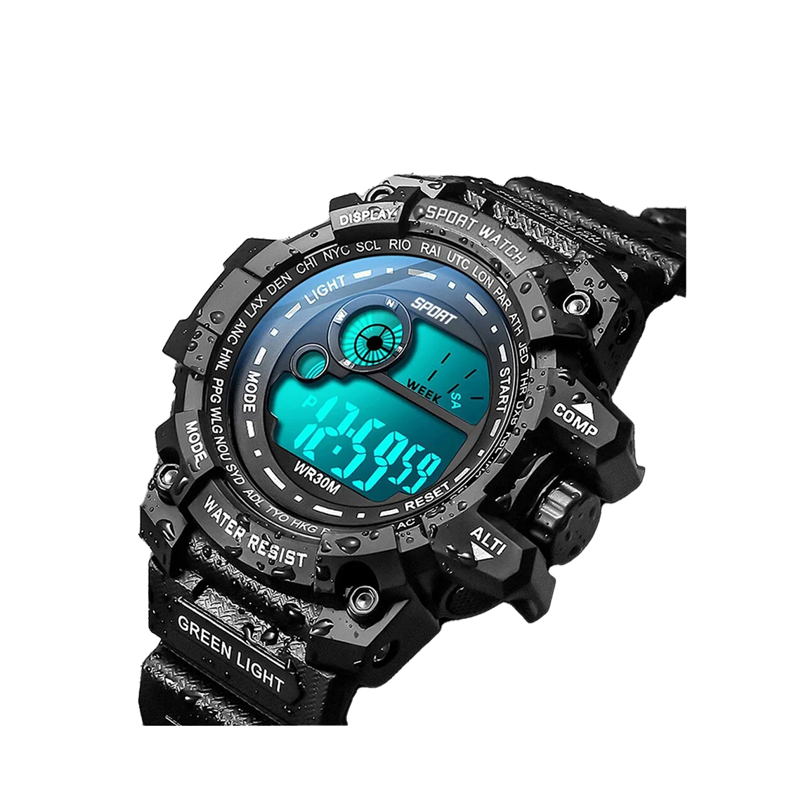 Reloj Hombre UBMD Militar Luminoso Impermeable fecha HQ8054 Negro 2