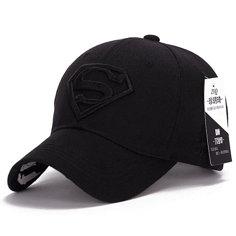 Gorra Beisbol Superman Poliester Negro
