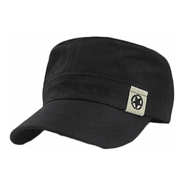 Gorra Plana Estilo Militar Negro