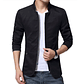 Chaqueta Hombre Casual Slim Fit Cremallera MWJ1778 Negro - Miniatura 1