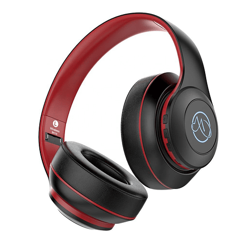 Audifonos Bluetooth Estereo Cancelacion Ruido Over Ear BH10 Negro Rojo