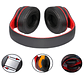 Audifonos Bluetooth Estereo Cancelacion Ruido Over Ear BH10 Negro Rojo - Miniatura 2