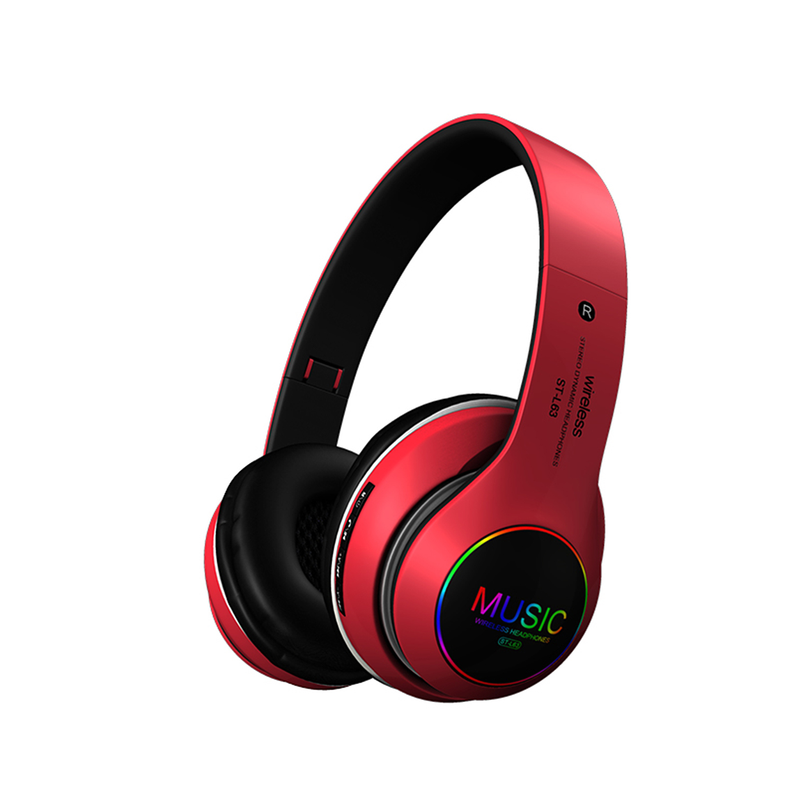 Audifonos Microfono Ajustables Gaming Inalambricos ST L63 Rojo 1
