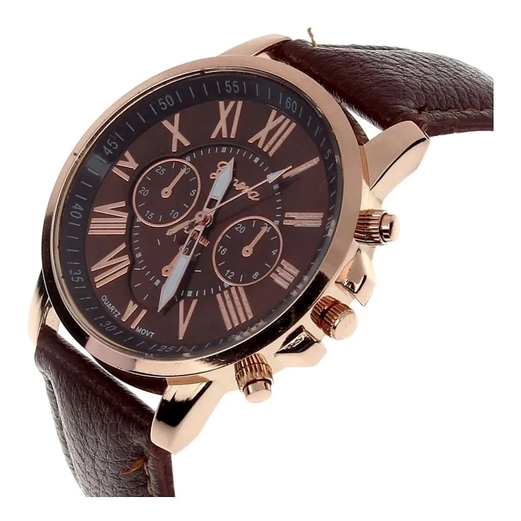 Reloj Mujer Analogo Numeros Romanos Marron 1