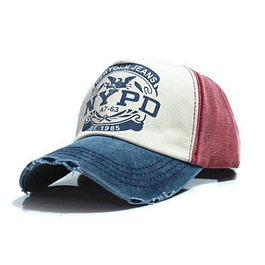 Gorra Beisbol Ajustable Talla Unica Azul Rojo