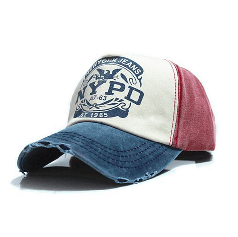 Gorra Beisbol Ajustable Talla Unica Azul Rojo