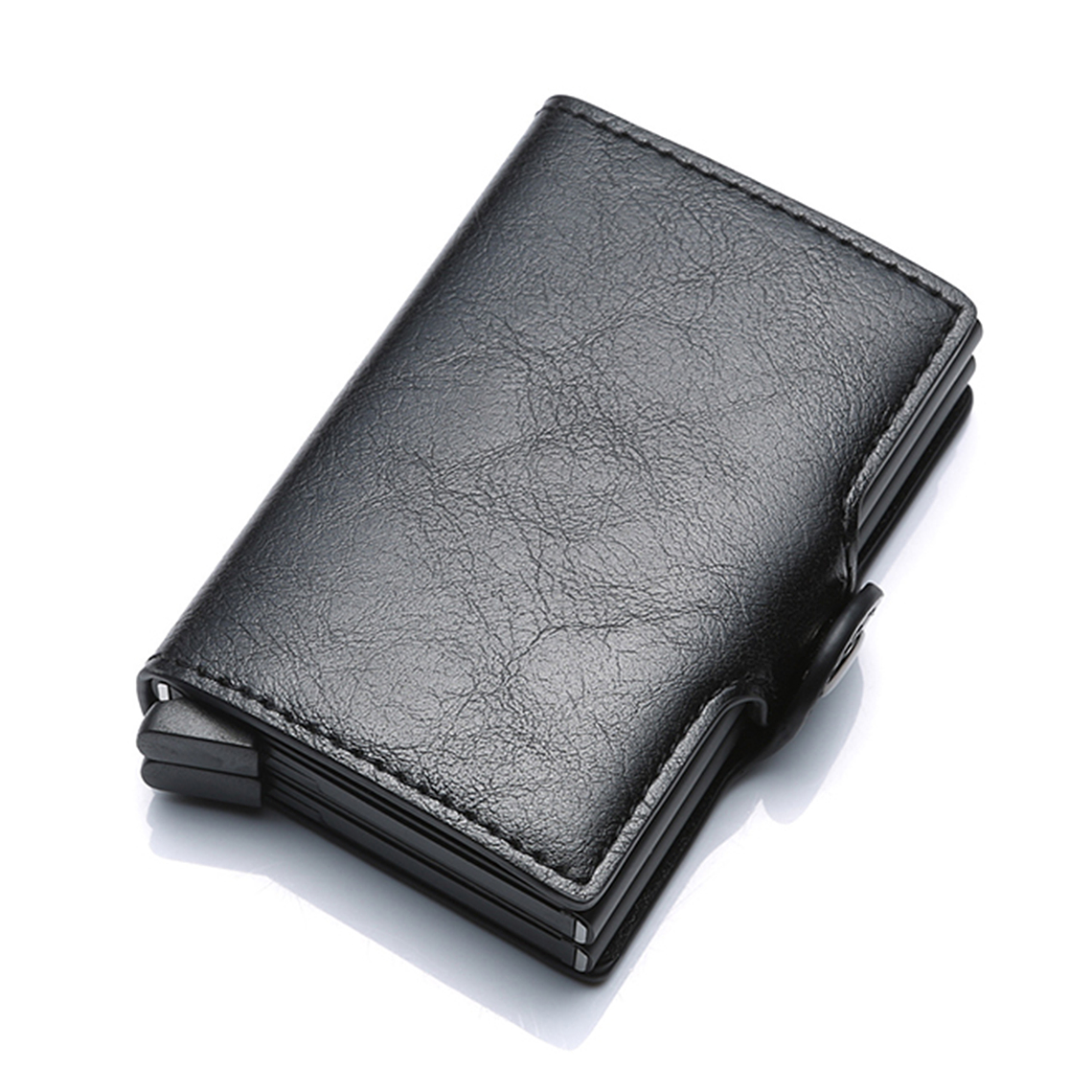 Billetera Tarjetero UBMD Aluminio Bloqueo RFID Hombres 9768 Negro 1