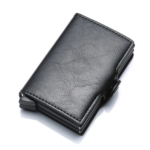 Billetera Tarjetero UBMD Aluminio Bloqueo RFID Hombres 9768 Negro