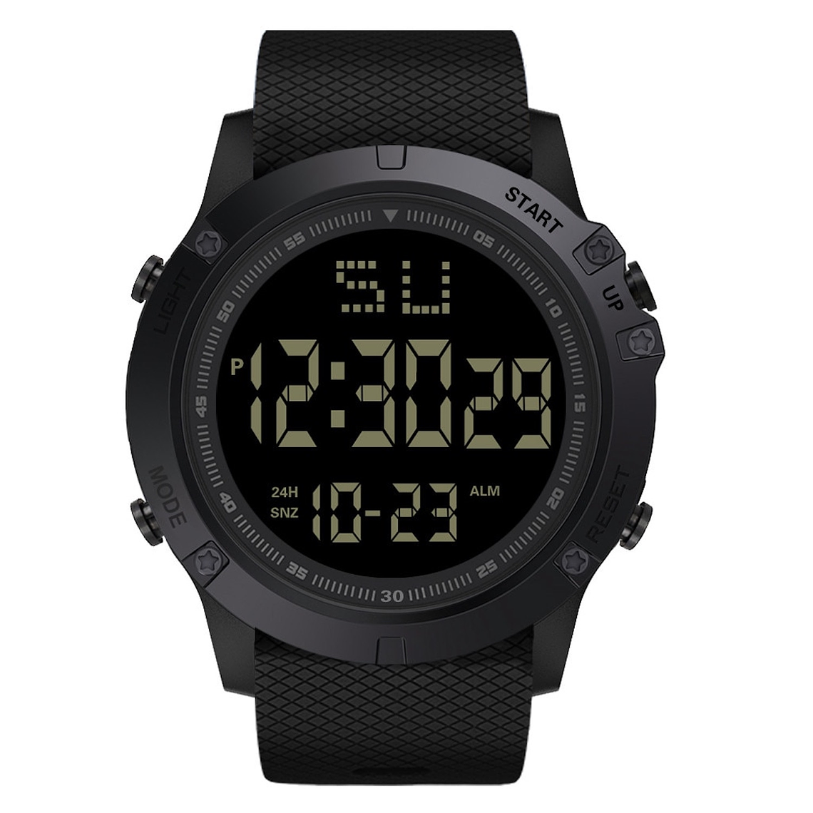 Reloj Digital LED Hombre Deportivo Tipo Militar Alarma 653 Negro 2