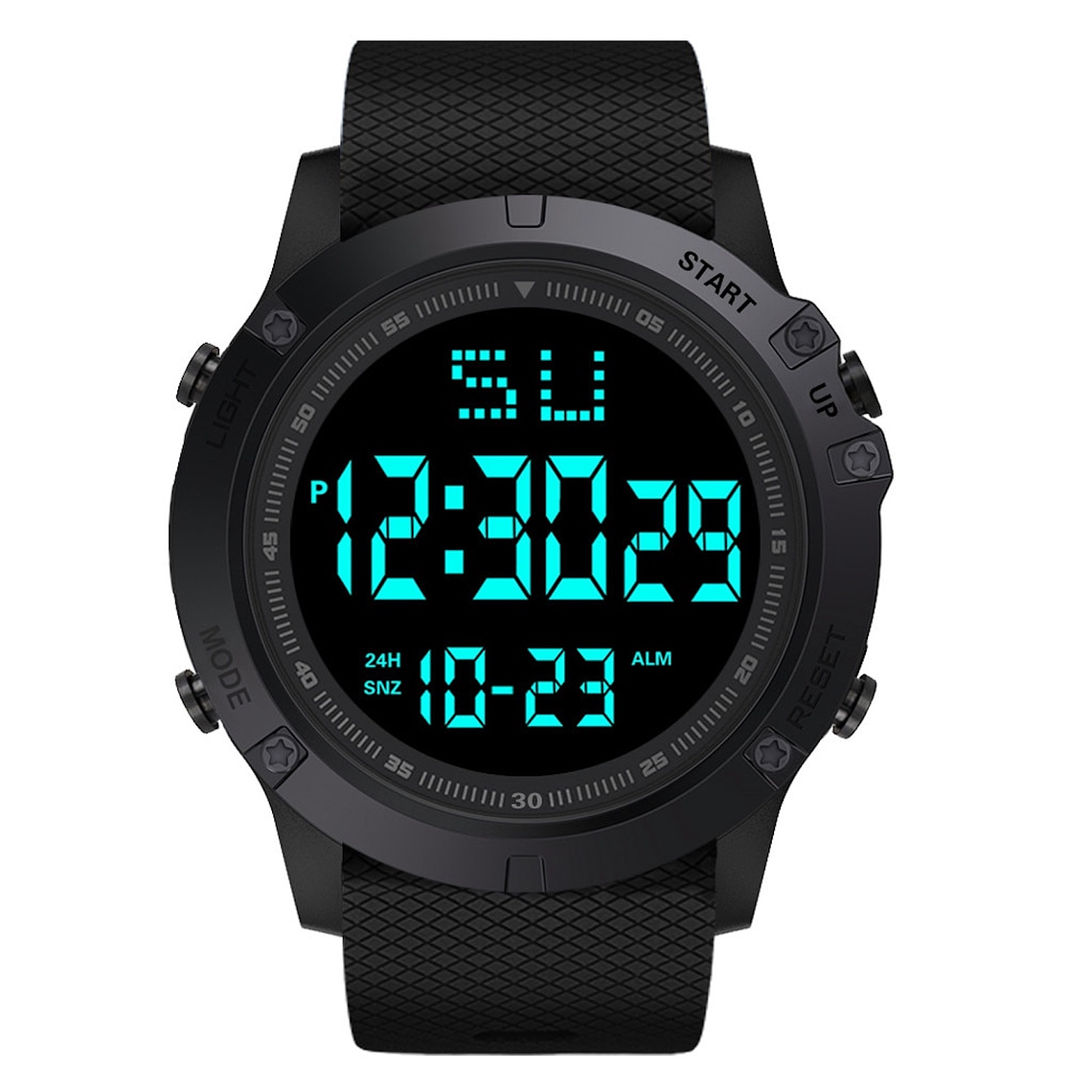 Reloj Digital LED Hombre Deportivo Tipo Militar Alarma 653 Negro 1