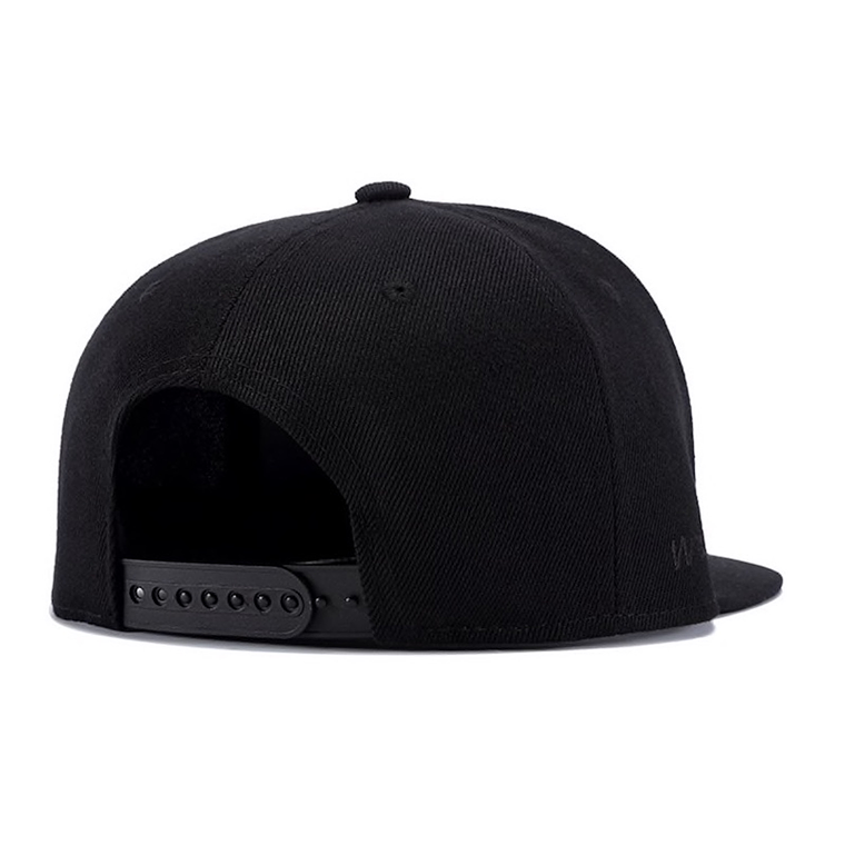 Gorra Plana Beisbol Hip Hop Unisex Algodon Bordado 3D Negro Rojo 2