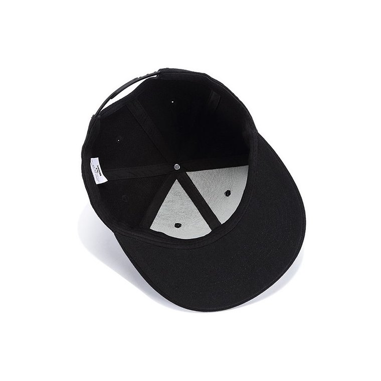 Gorra Plana Beisbol Hip Hop Unisex Algodon Bordado 3D Negro Rojo 3