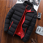 Chaqueta Casual Hombre Acolchada EDA104 Negro Rojo - Miniatura 2