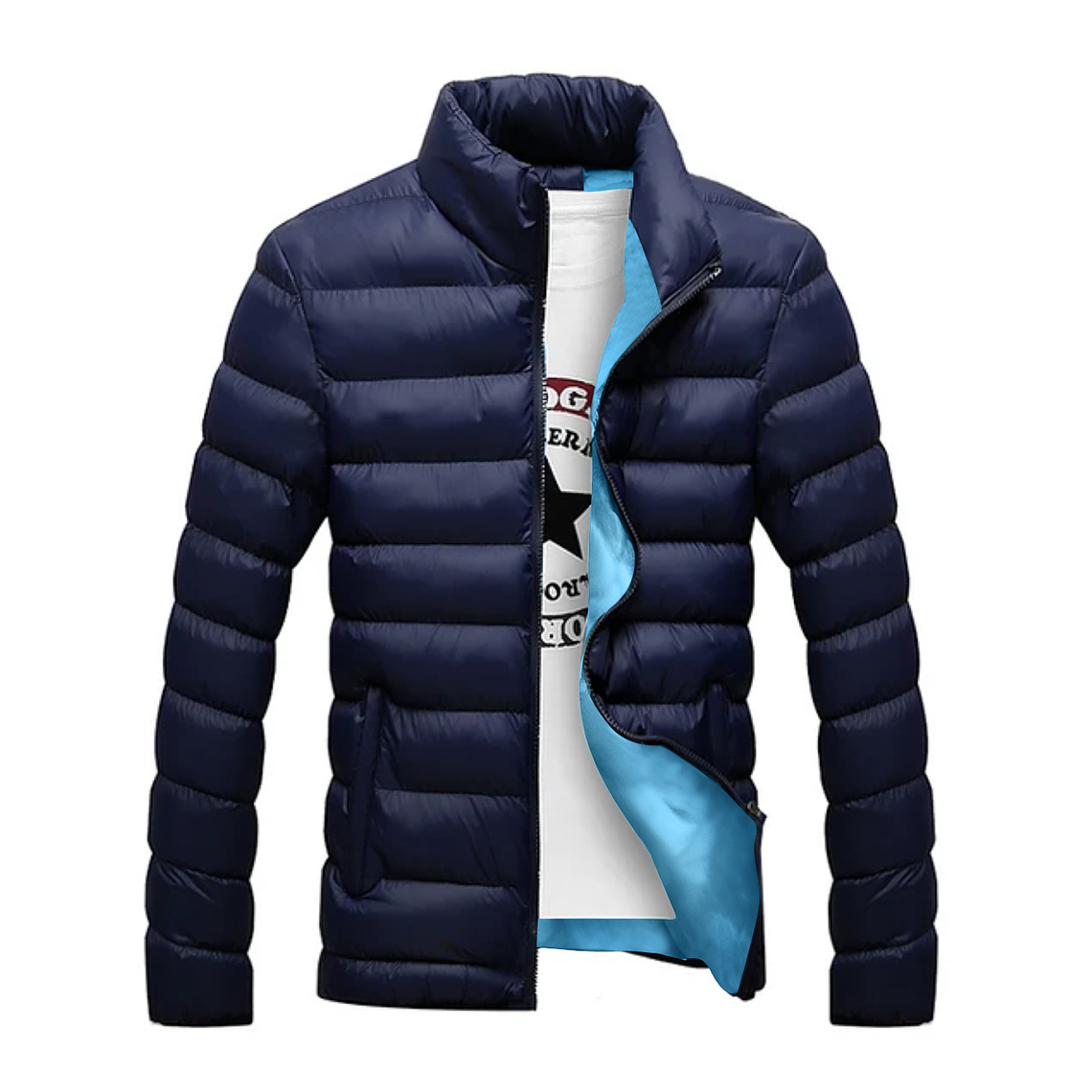 Chaqueta Casual Hombre Acolchada EDA104 Azul 1