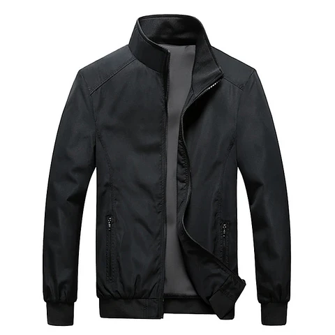 Chaqueta Para Hombre Casual Poliester JK55118 Negro
