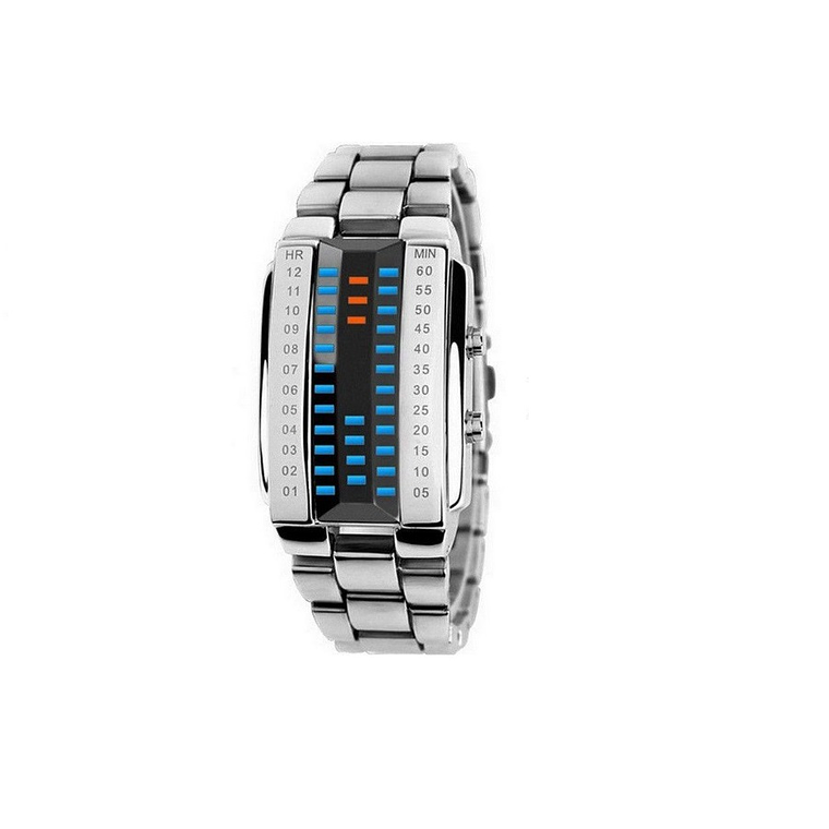 Reloj Binario Electronico Plateado Hombre 1