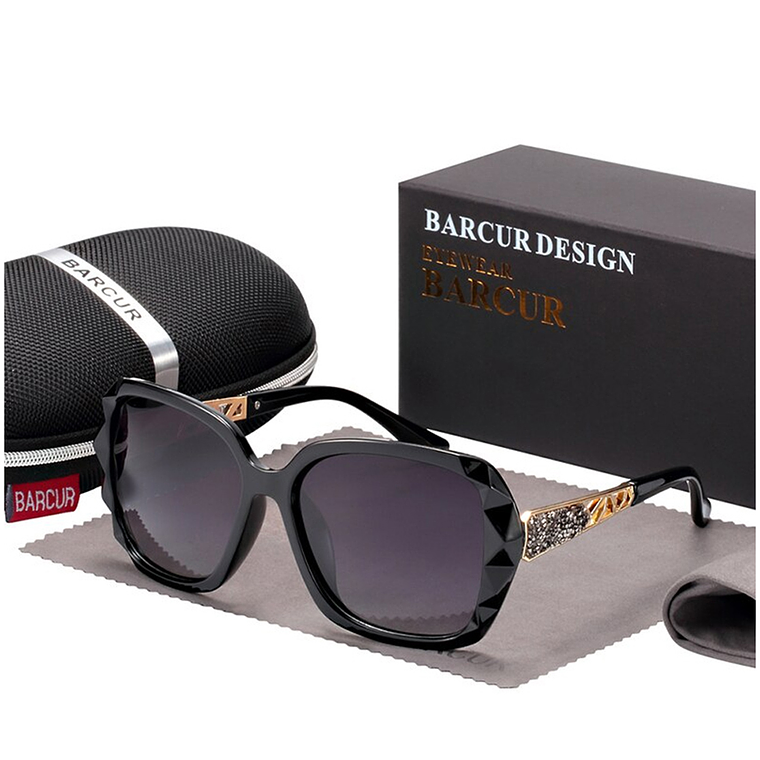 Gafas Lentes Sol BARCUR Mujer Polarizadas UV400 2538 Negro 3