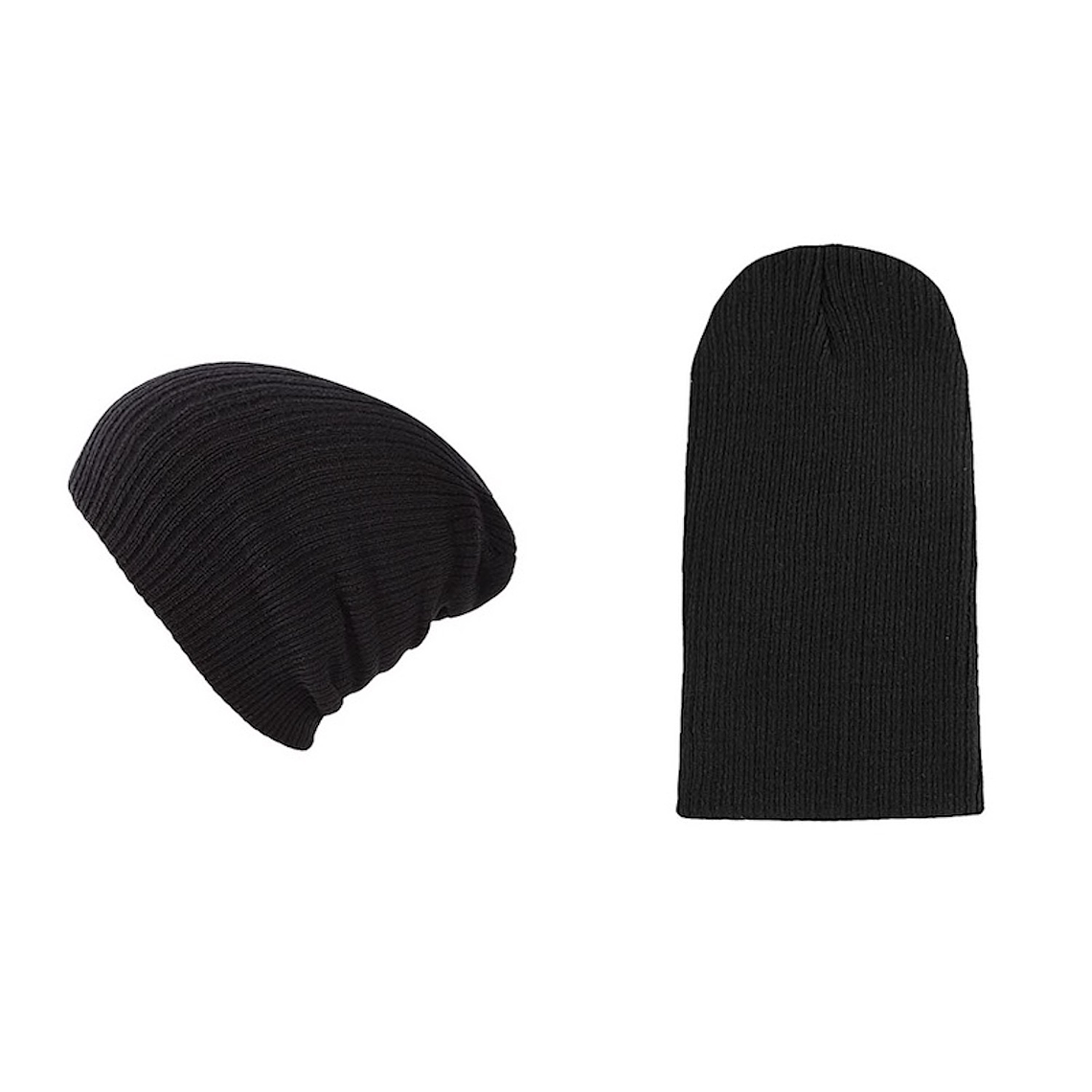 Gorro Unisex Punto Suave Algodon Invierno Liso 028 Negro 2