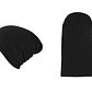 Gorro Unisex Punto Suave Algodon Invierno Liso 028 Negro - Miniatura 2