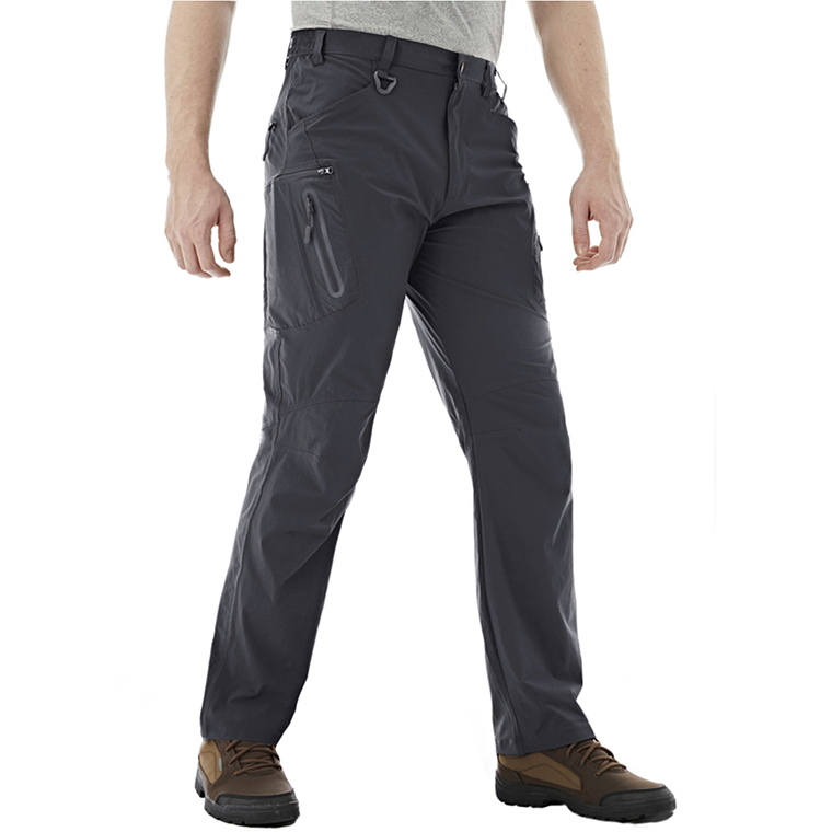 Pantalon Antiarrugas Transpirable Senderismo Hombre 609 Gris 1