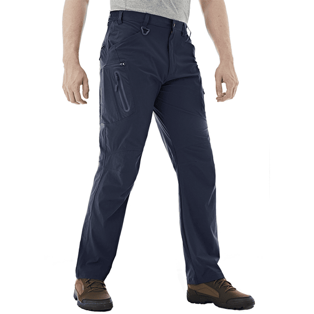 Pantalon Antiarrugas Transpirable Senderismo Hombre 609 Azul