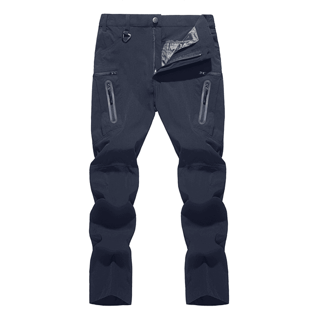 Pantalon Antiarrugas Transpirable Senderismo Hombre 609 Azul