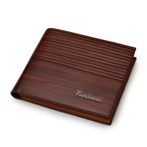 Billetera Vintage Hombres Cuero Delgado LCC-D001 Marron