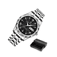 Reloj Hombre PODEAGAR 615 Acero Inoxidable Plateado Negro - Miniatura 2