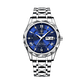 Reloj Hombre POEDAGAR 615 Acero Inoxidable Plateado Azul - Miniatura 1
