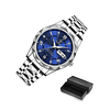 Reloj Hombre POEDAGAR 615 Acero Inoxidable Plateado Azul