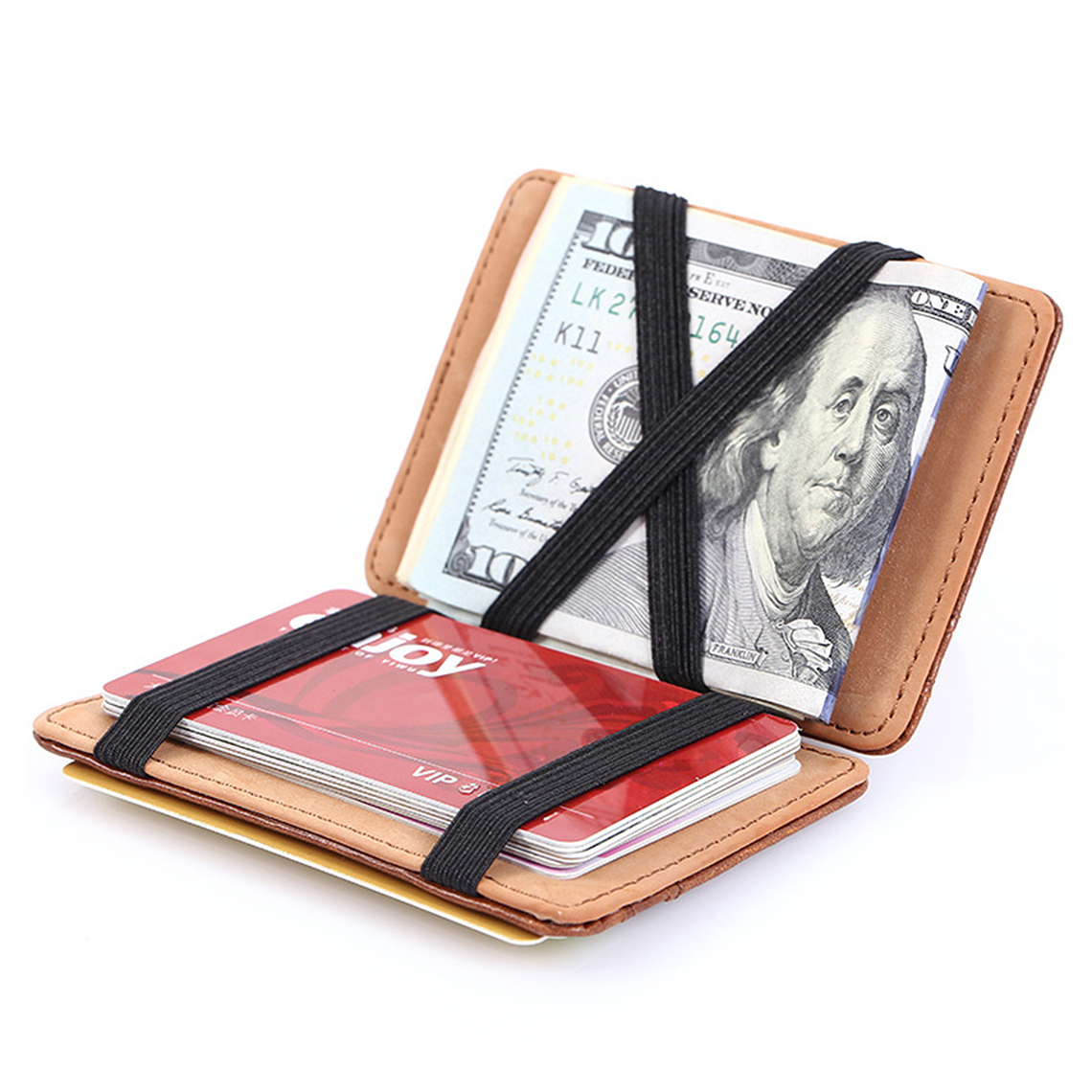 Billetera Tarjetero Delgado Ecocuero Hombres Clip 102 3