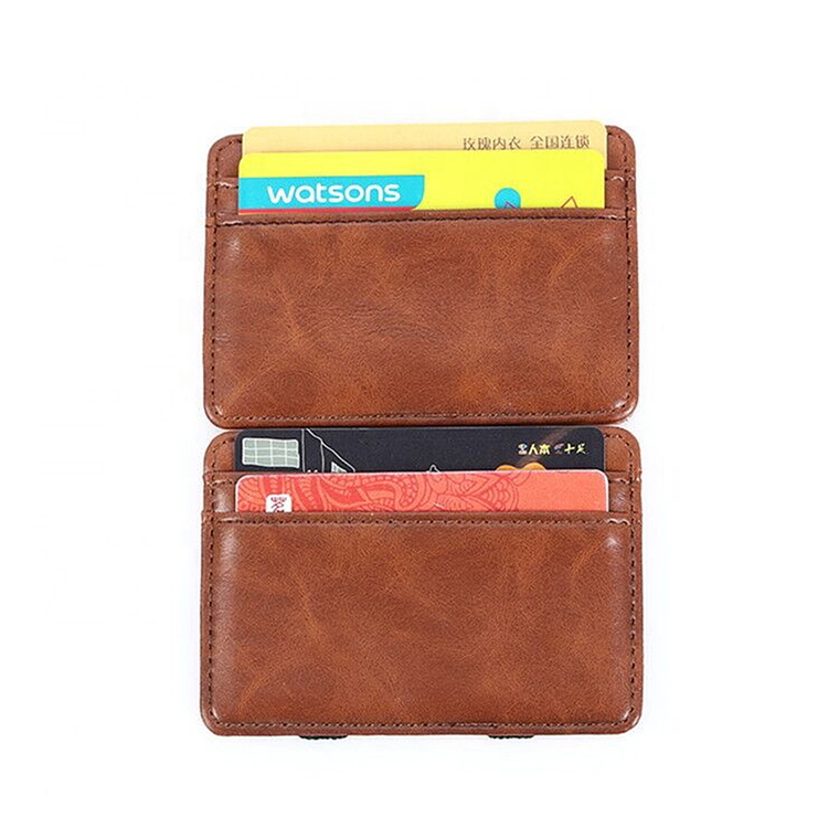 Billetera Tarjetero Delgado Ecocuero Hombres Clip 102 4